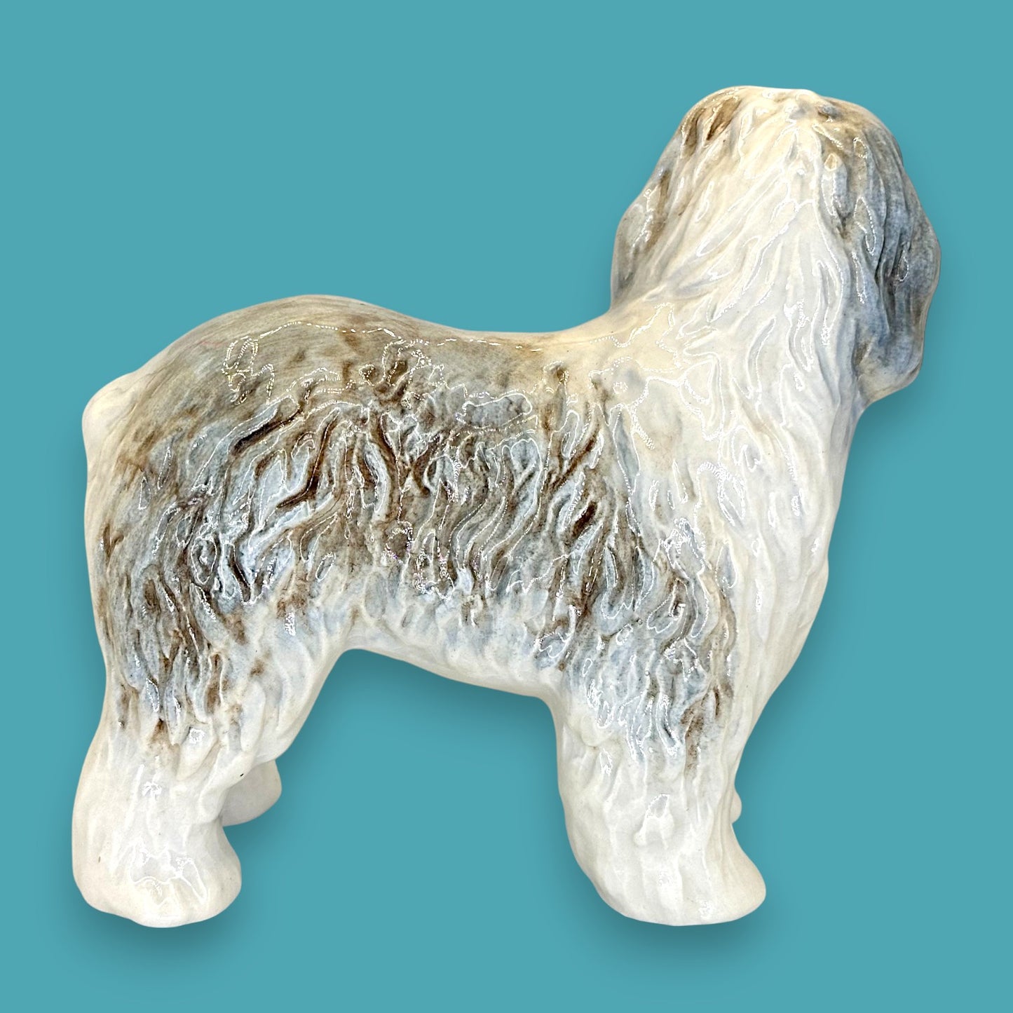 Old English Sheepdog Figurine – Vintage Sylvac Pottery Collectible