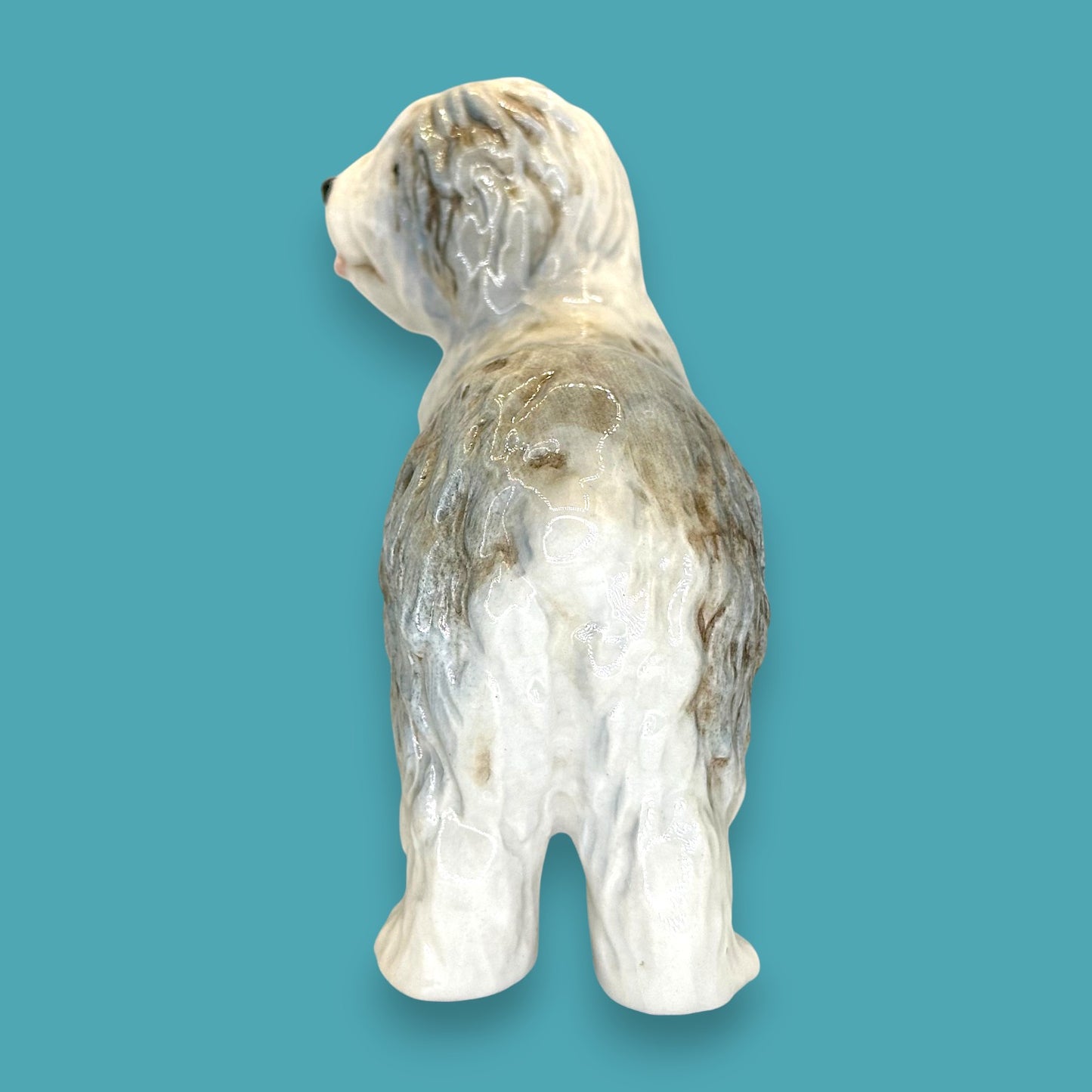 Old English Sheepdog Figurine – Vintage Sylvac Pottery Collectible