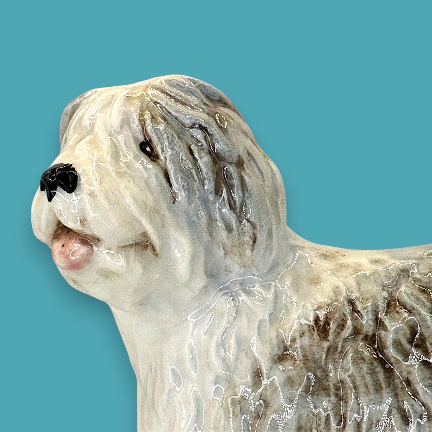 Old English Sheepdog Figurine – Vintage Sylvac Pottery Collectible