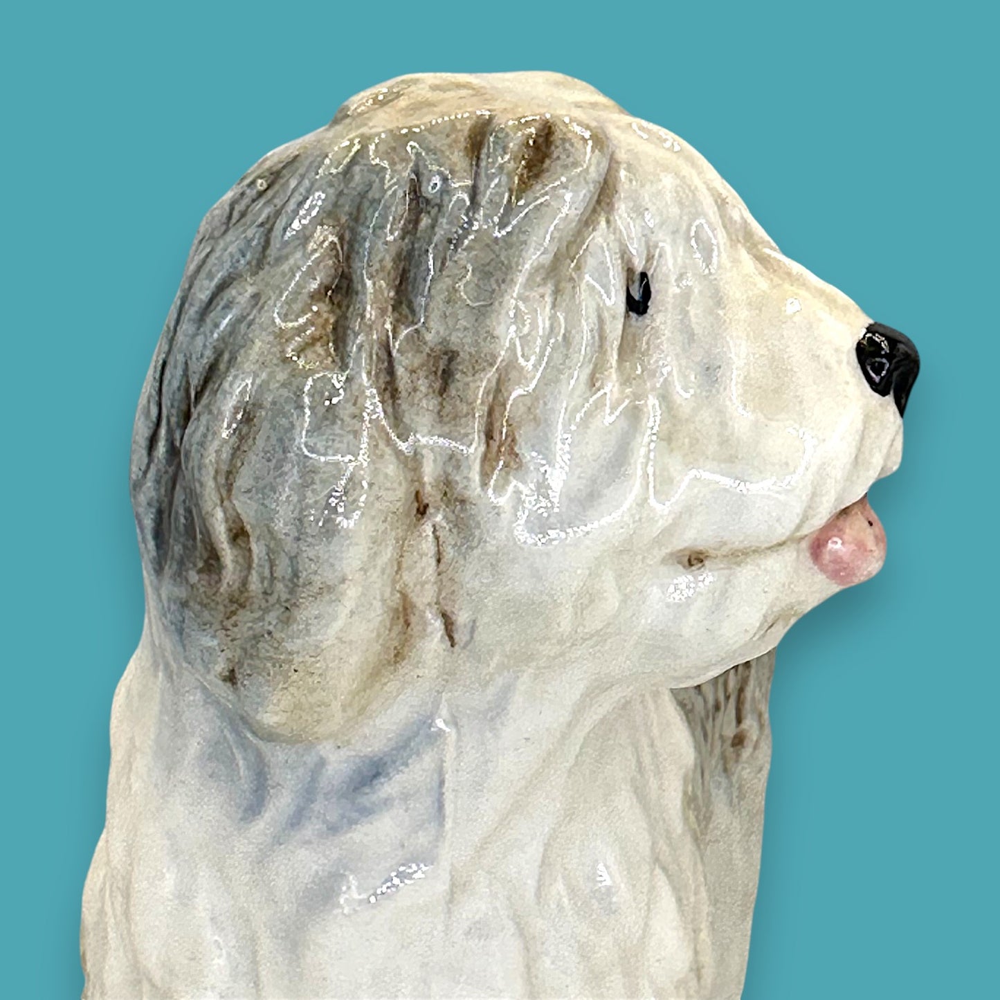 Old English Sheepdog Figurine – Vintage Sylvac Pottery Collectible