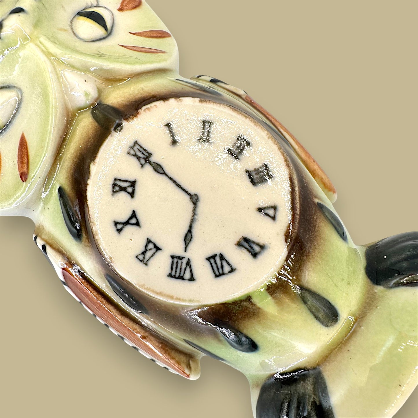 Owl Cuckoo Clock Pottery Wall Pocket – Mid-Century Modern Kitsch