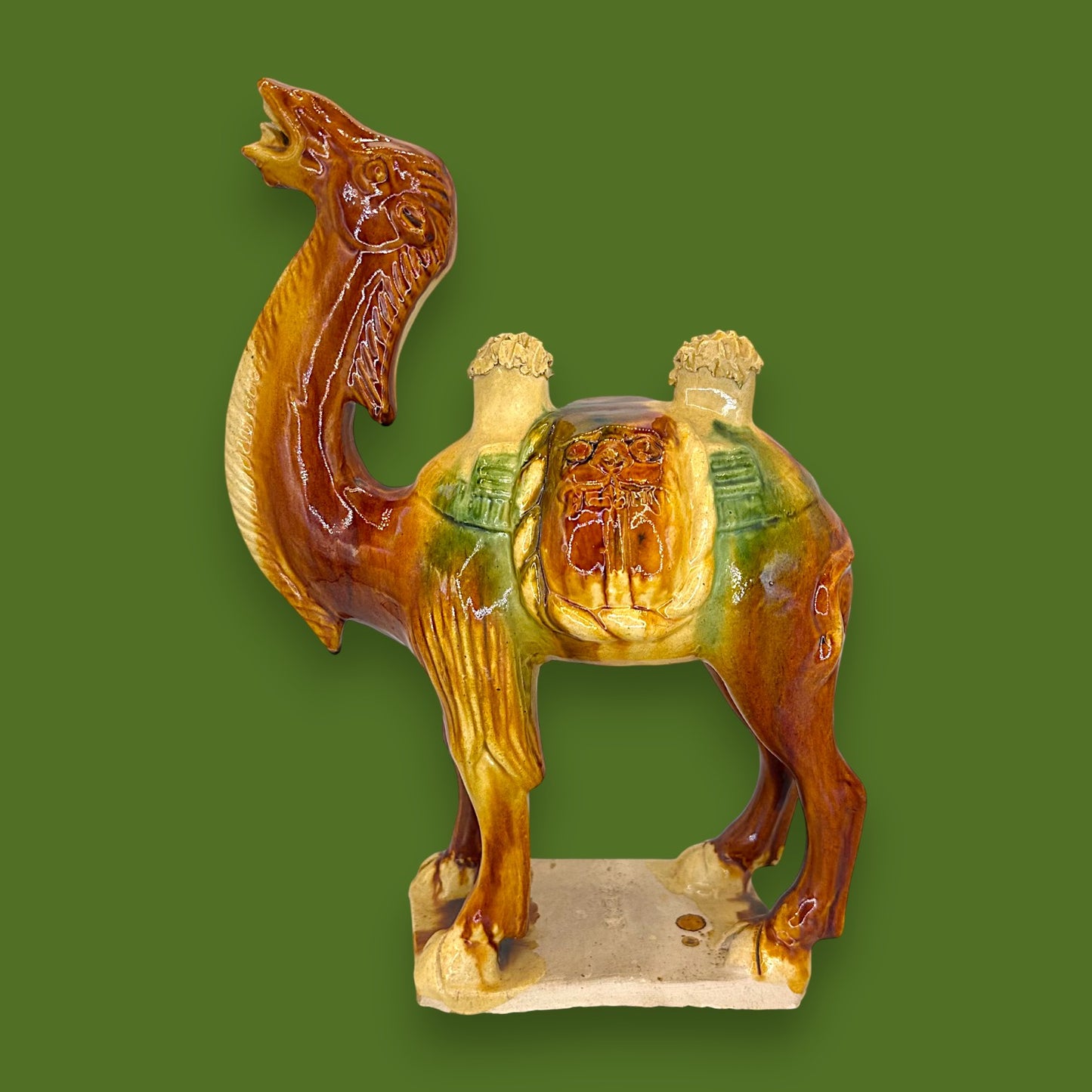 Mid-20th Century SanCai Tang Style Ceramic Camel Figure