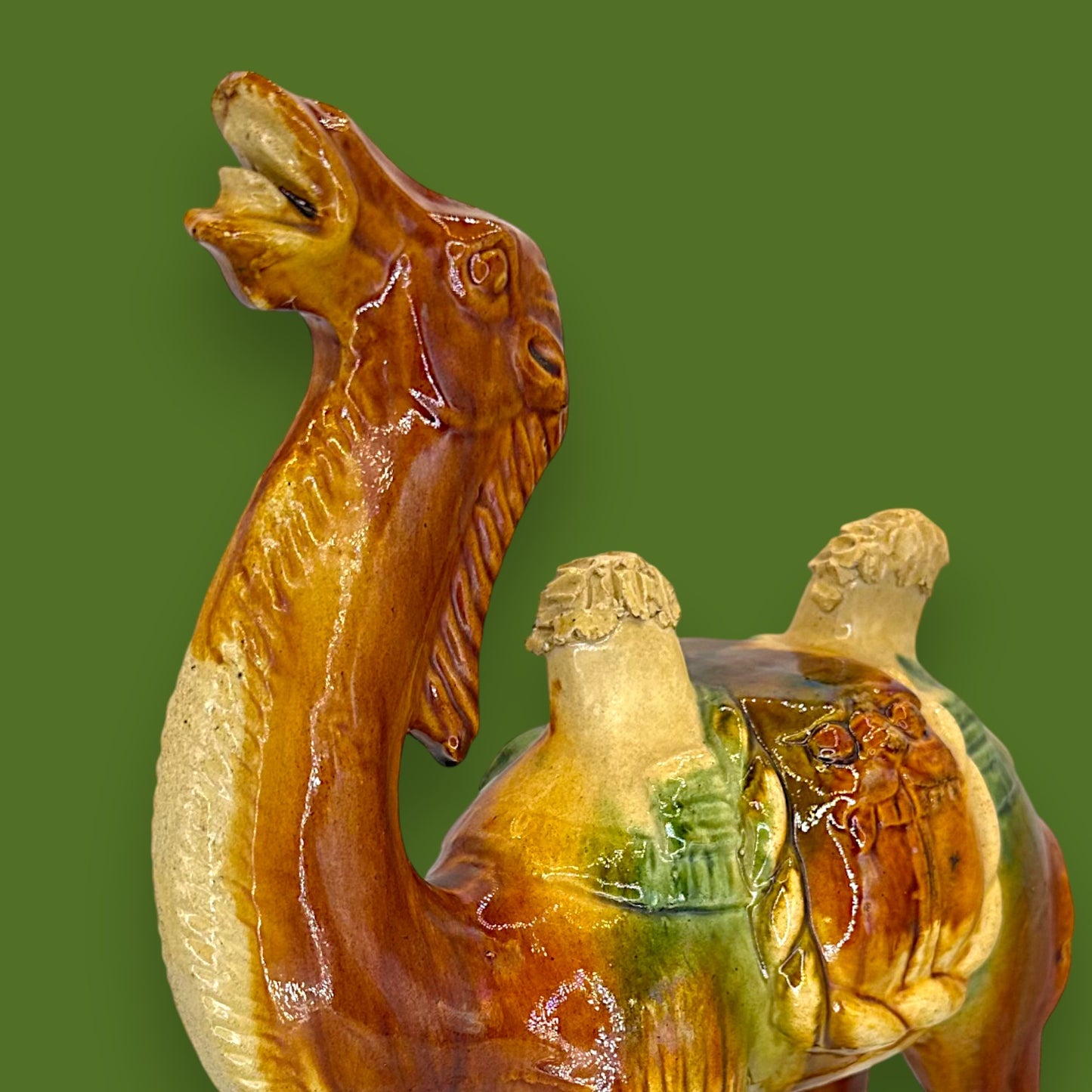 Mid-20th Century SanCai Tang Style Ceramic Camel Figure