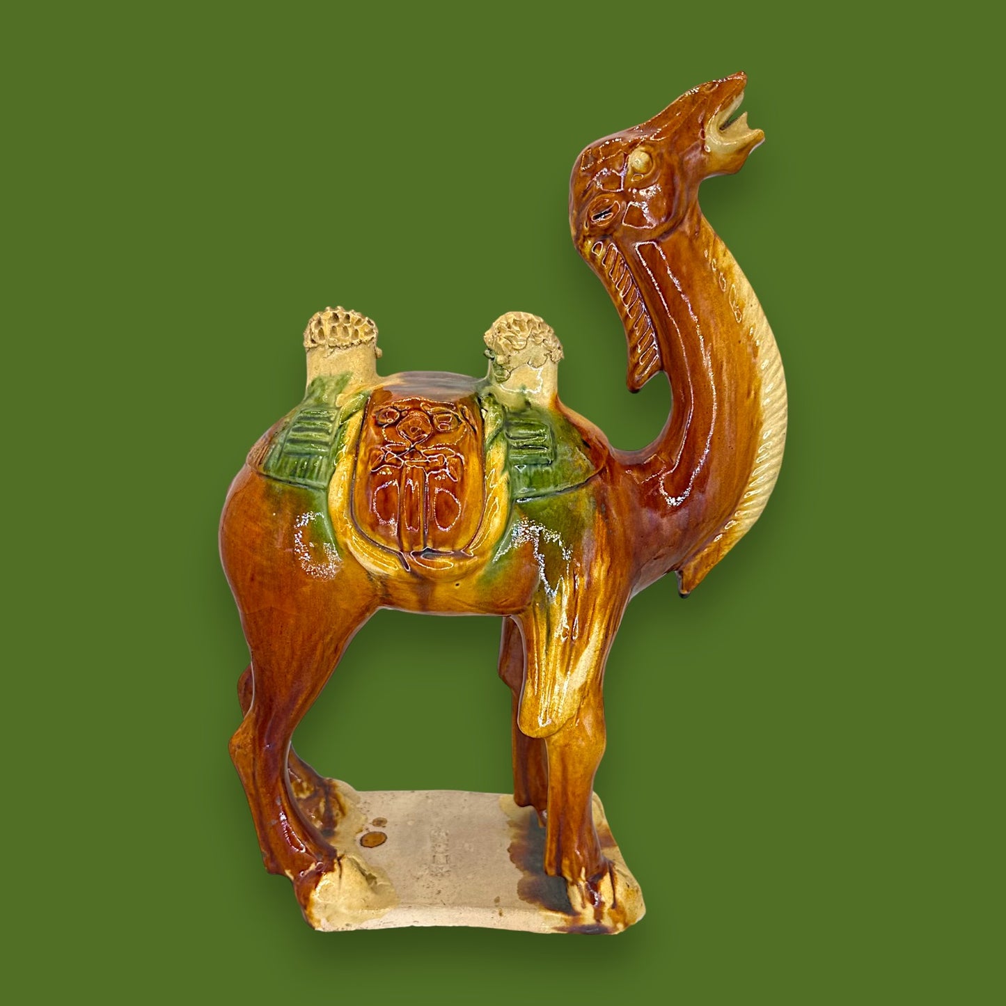 Mid-20th Century SanCai Tang Style Ceramic Camel Figure