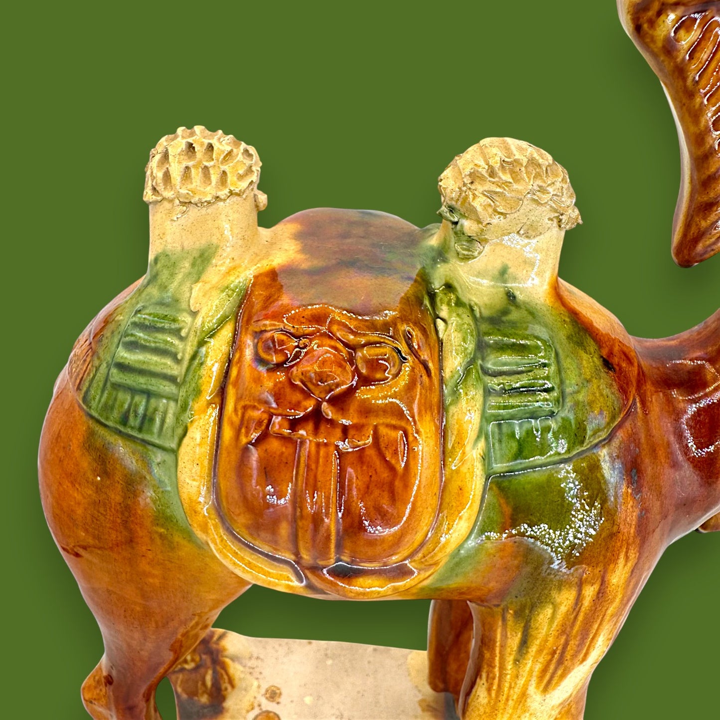 Mid-20th Century SanCai Tang Style Ceramic Camel Figure