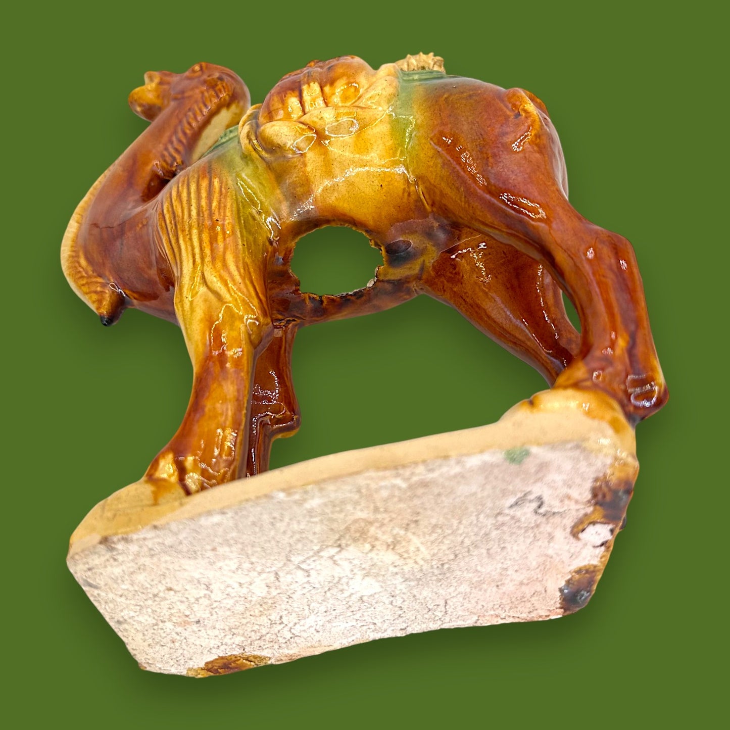 Mid-20th Century SanCai Tang Style Ceramic Camel Figure