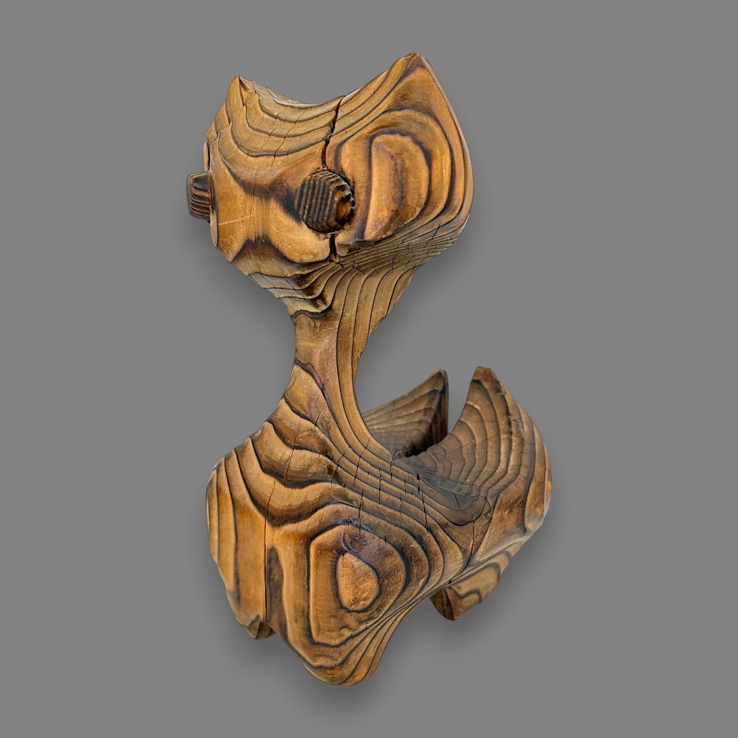 Vintage 1970’s Witco Cat – Abstract Mid-Century Cedar Sculpture