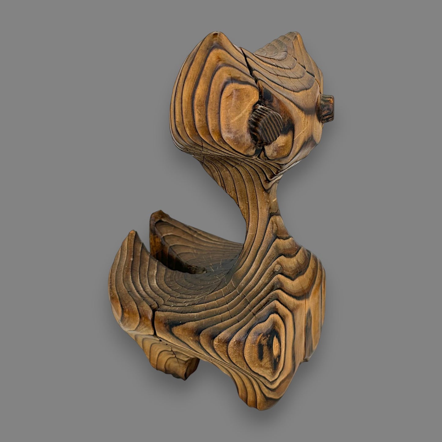 Vintage 1970’s Witco Cat – Abstract Mid-Century Cedar Sculpture