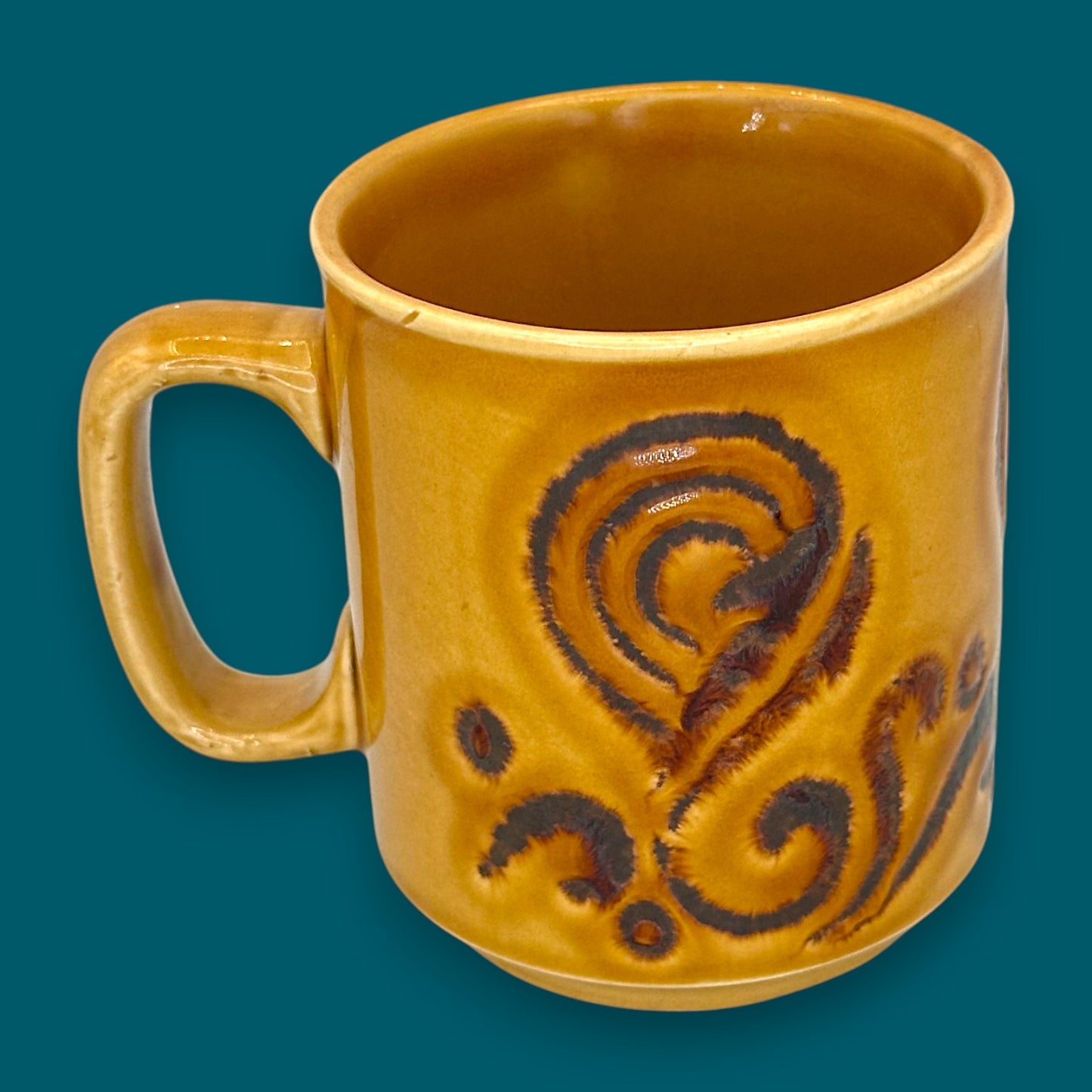 Vintage 1970’s Geometric Stoneware Mug - WP England Replacement Vintage Mug