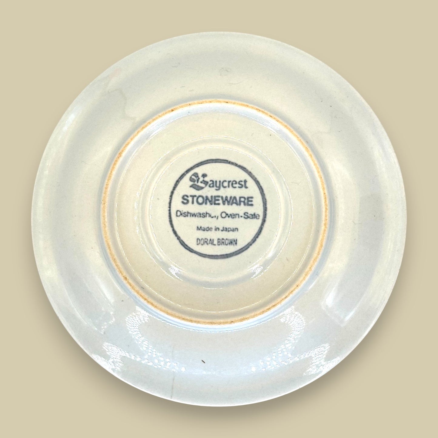 Saycrest Stoneware Cup & Saucer – Doral Brown (Made in Japan)