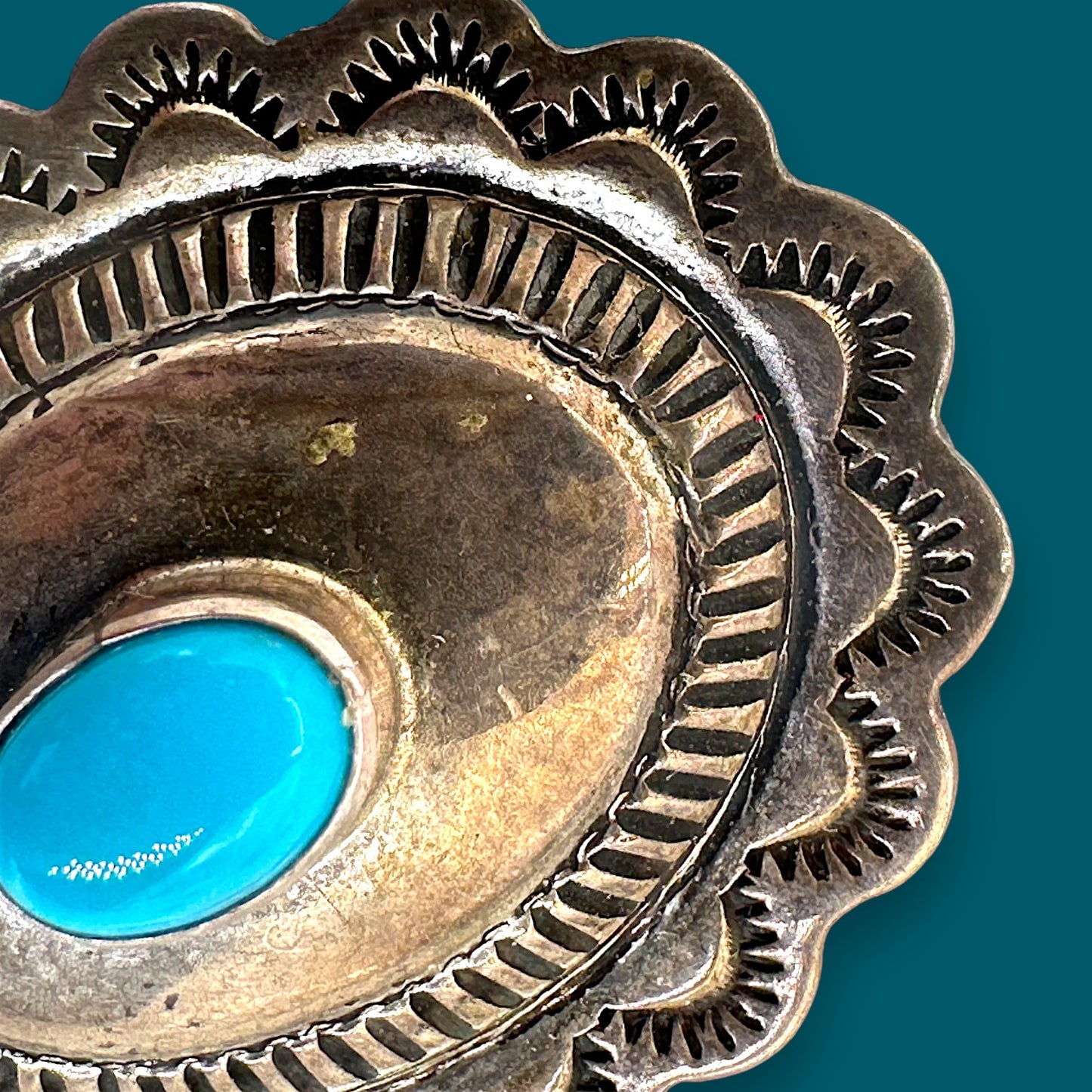 Vintage Navajo Style Turquoise + Sterling Silver Earrings – Southwestern Boho Jewelry