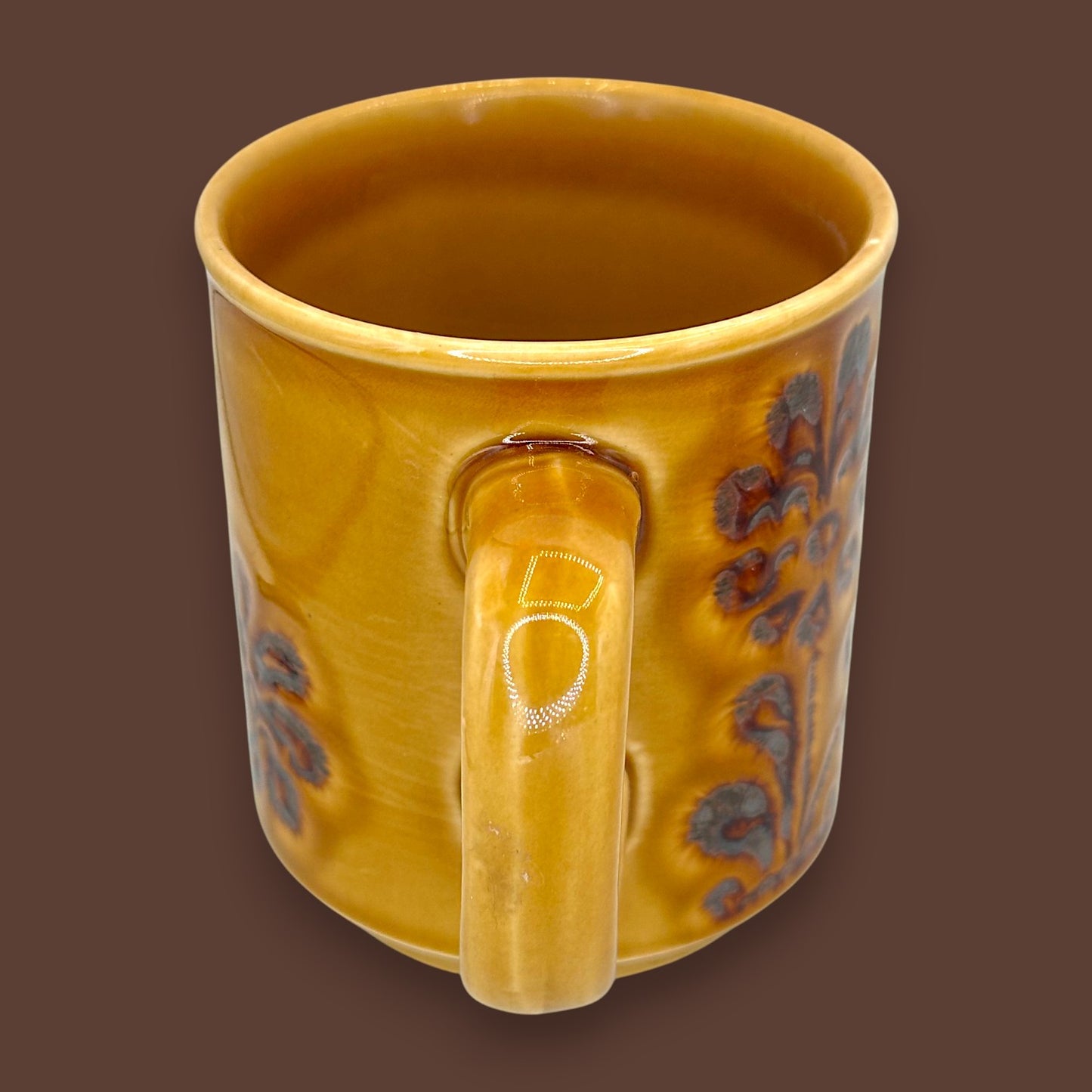 Vintage Floral Embossed Ceramic Cup Replacement Mug
