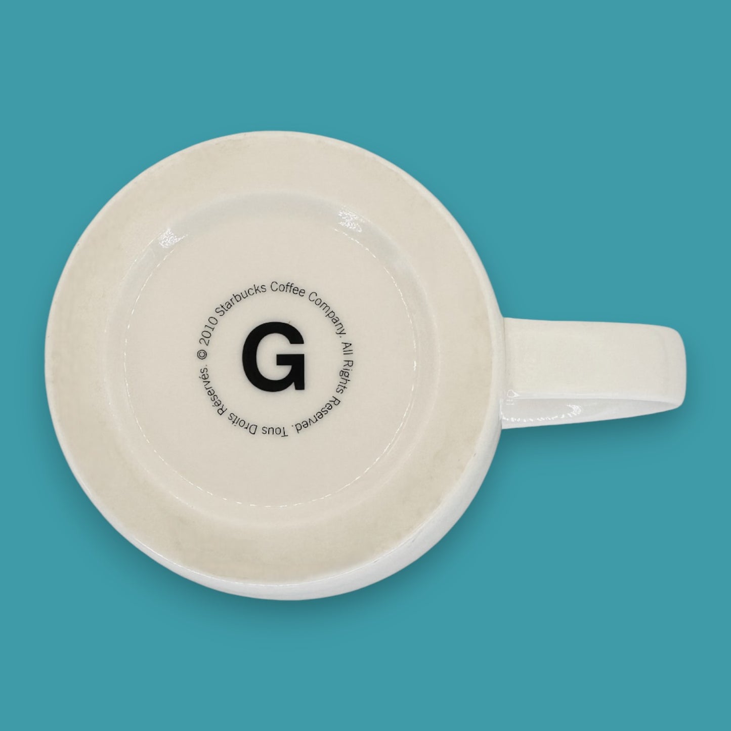 Starbucks Cup Embossed Mug White Ceramic Cup Classic "G" Replacement Mug