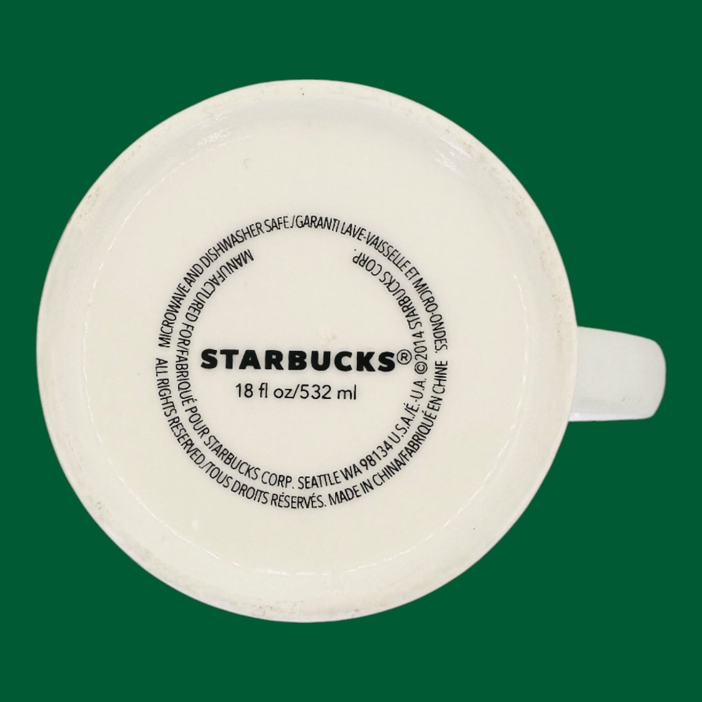 Starbucks Tall Latte Mug White Green Siren Mermaid Logo Replacement Mug