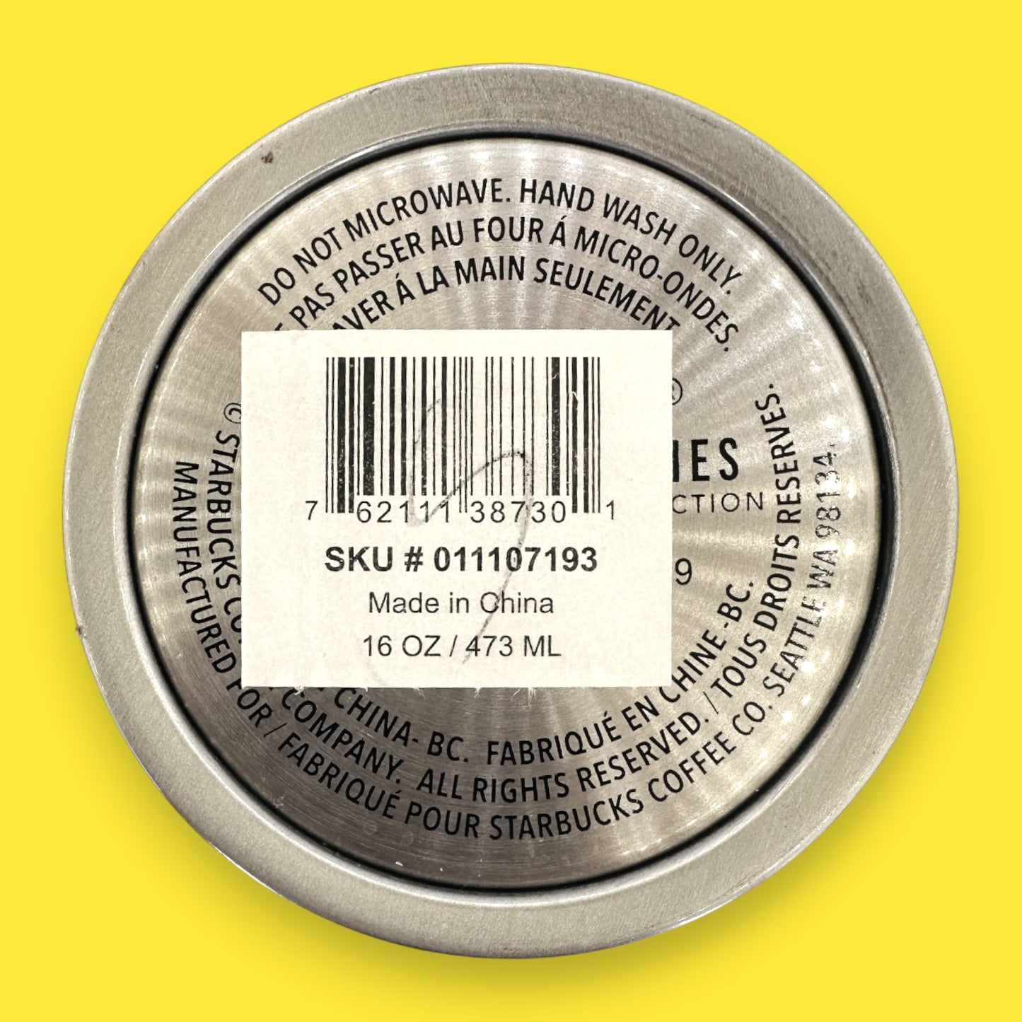 Starbucks Canada Stainless Steel Travel Tumbler 16oz Replacement Mug