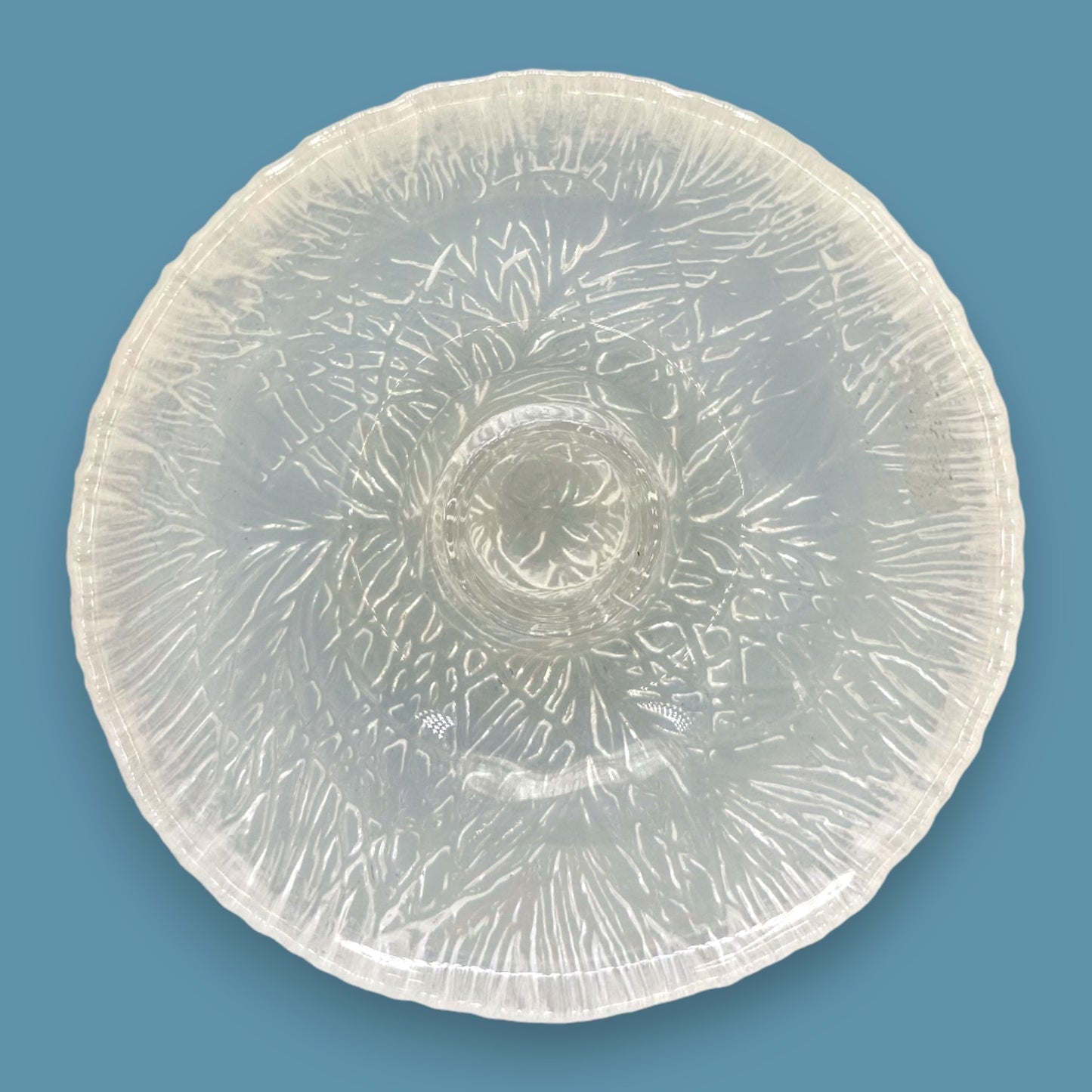 Hadeland Furu Pressed Glass Candle Holders Pair by Severin Brorby