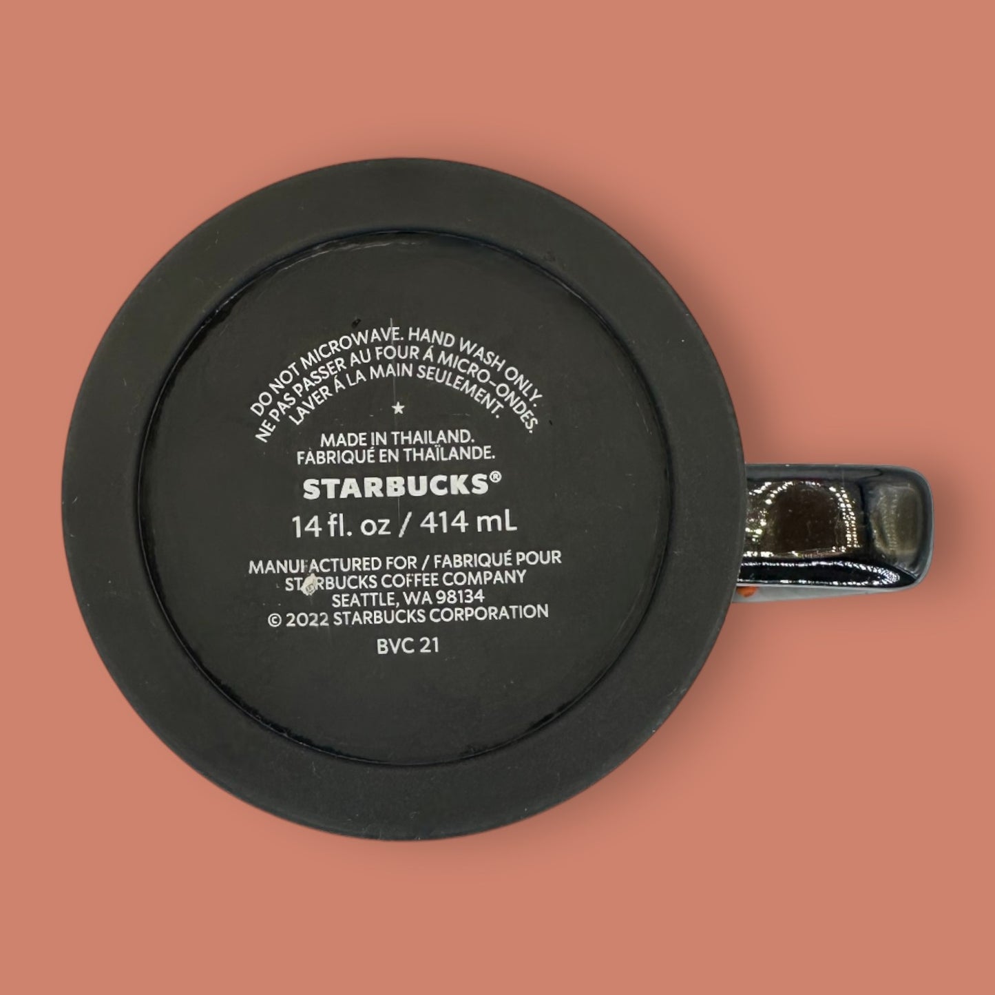 Starbucks Black Speckled Ceramic Coffee Mug 14oz Replacement Mug