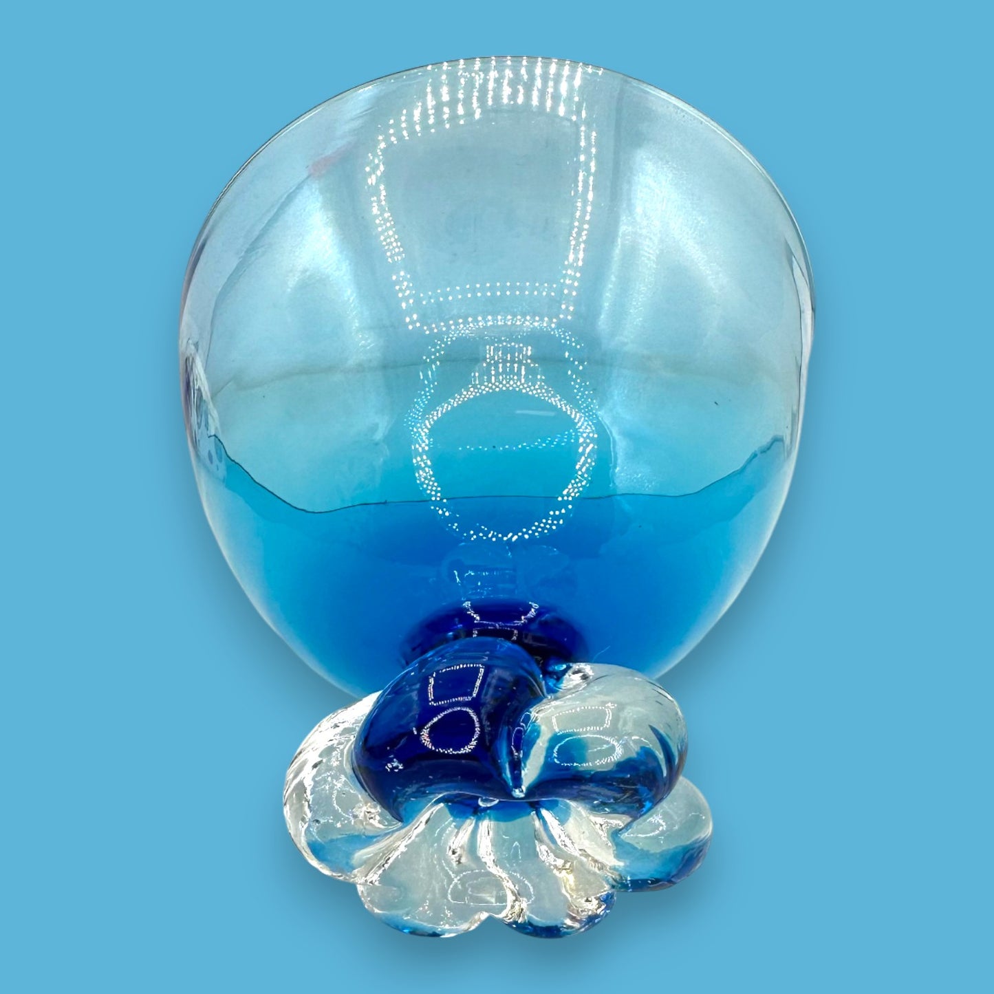 Cobalt Blue Art Glass Dessert Bowl - Aseda C20 - By Bo Borgstrom - 1960's MCM