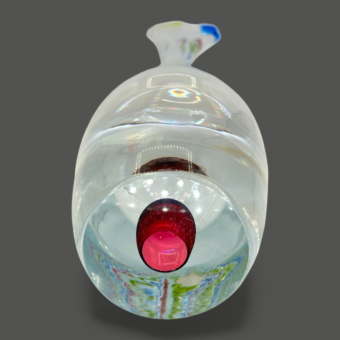 Chribska Mid Century Art Glass Vase 17 Inch Hand Blown Decor