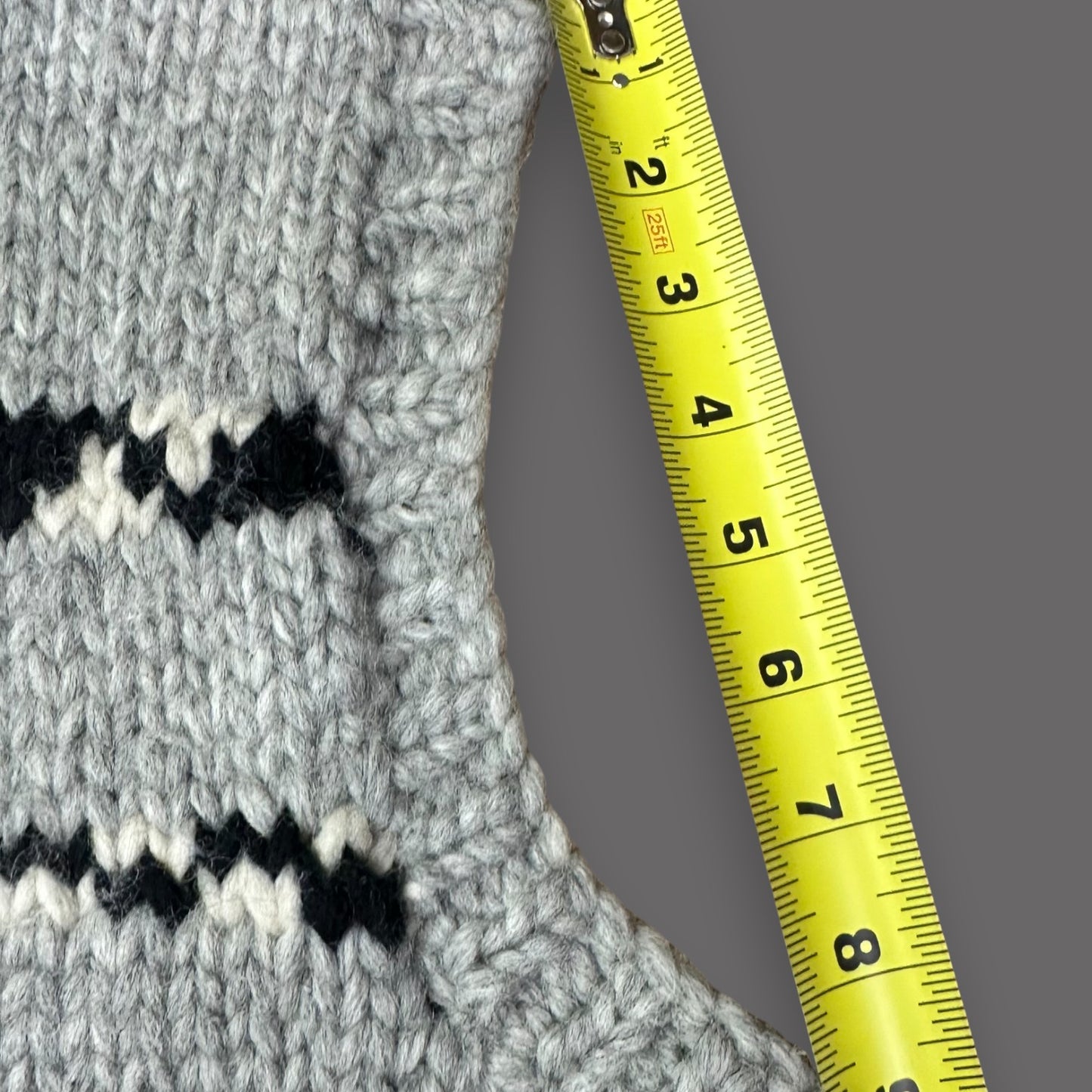 Handmade Cowichan Wool Sweater Vest With Eagle Pattern - Vintage - Womens Small