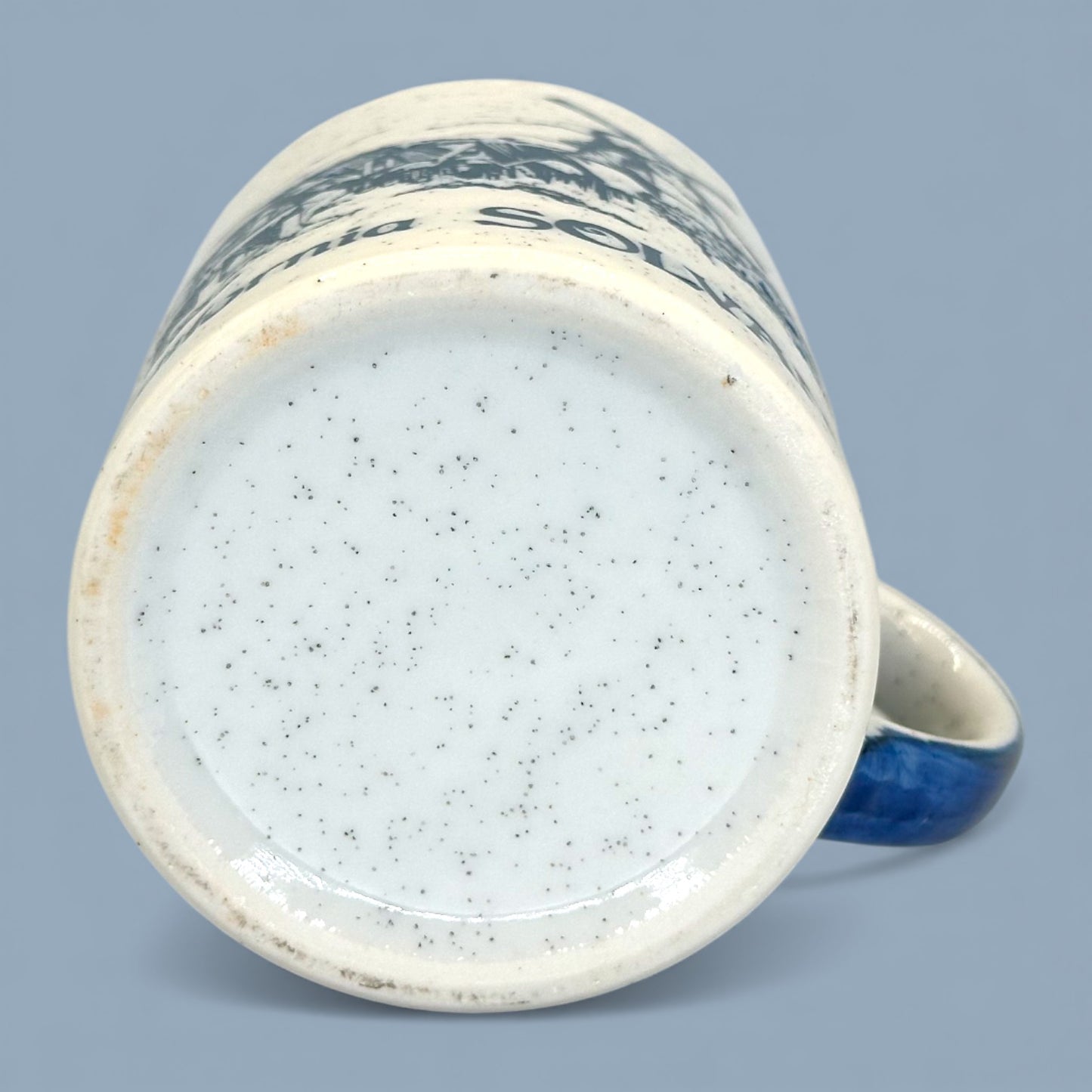 Vintage Solvang California Blue and White Tourist Replacement Mug