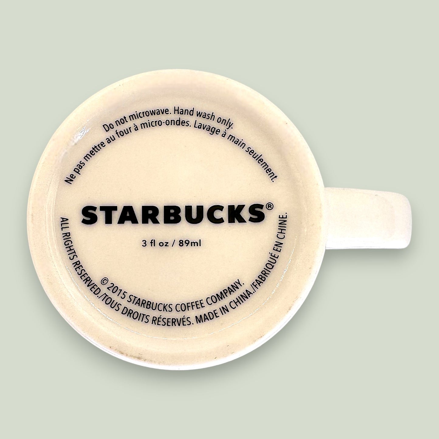 Starbucks Peace Sign Espresso Mug Gold White 3oz Demitasse Replacement Mug