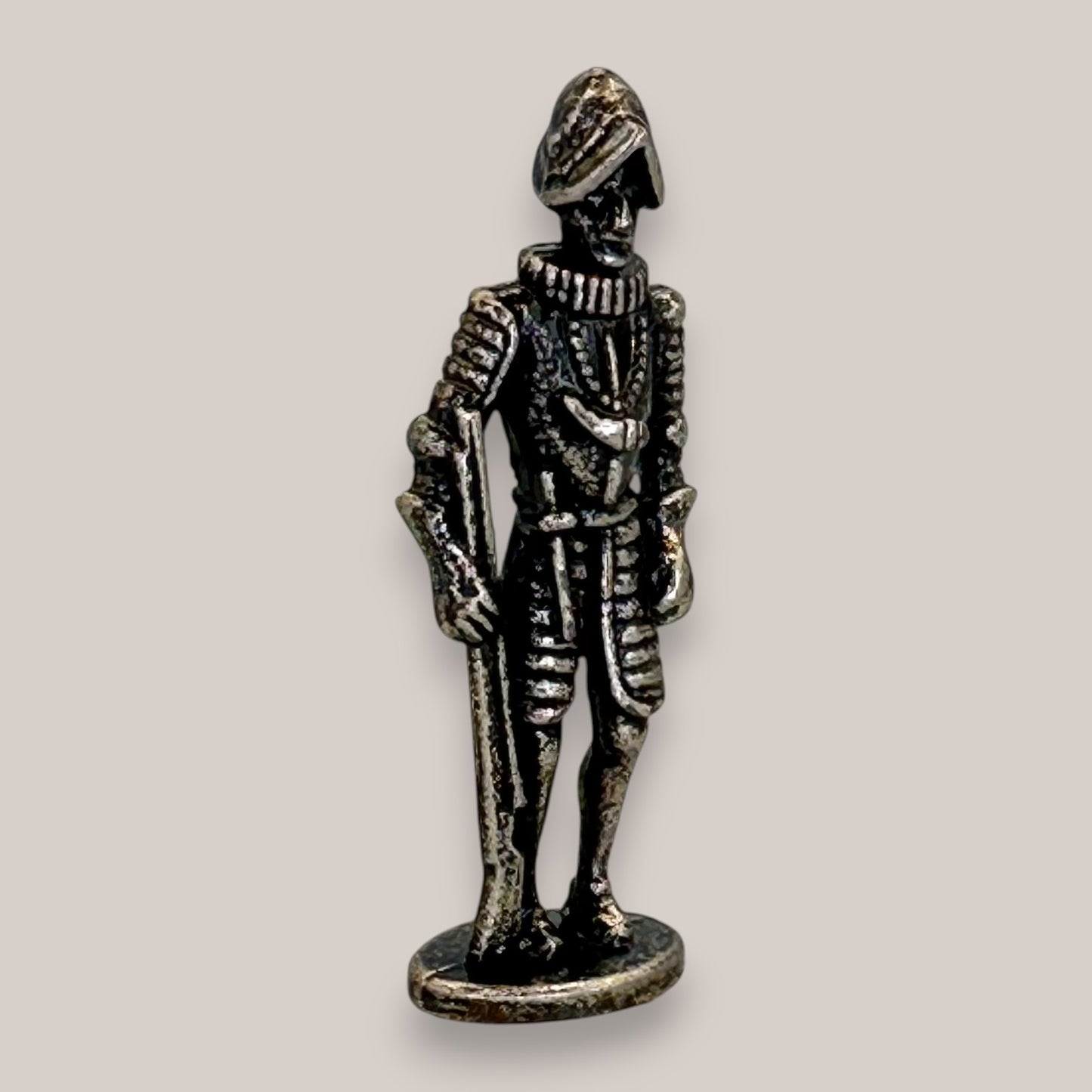 Miniature Pewter Knight Figurine Medieval Armour Statuette 2 Inch