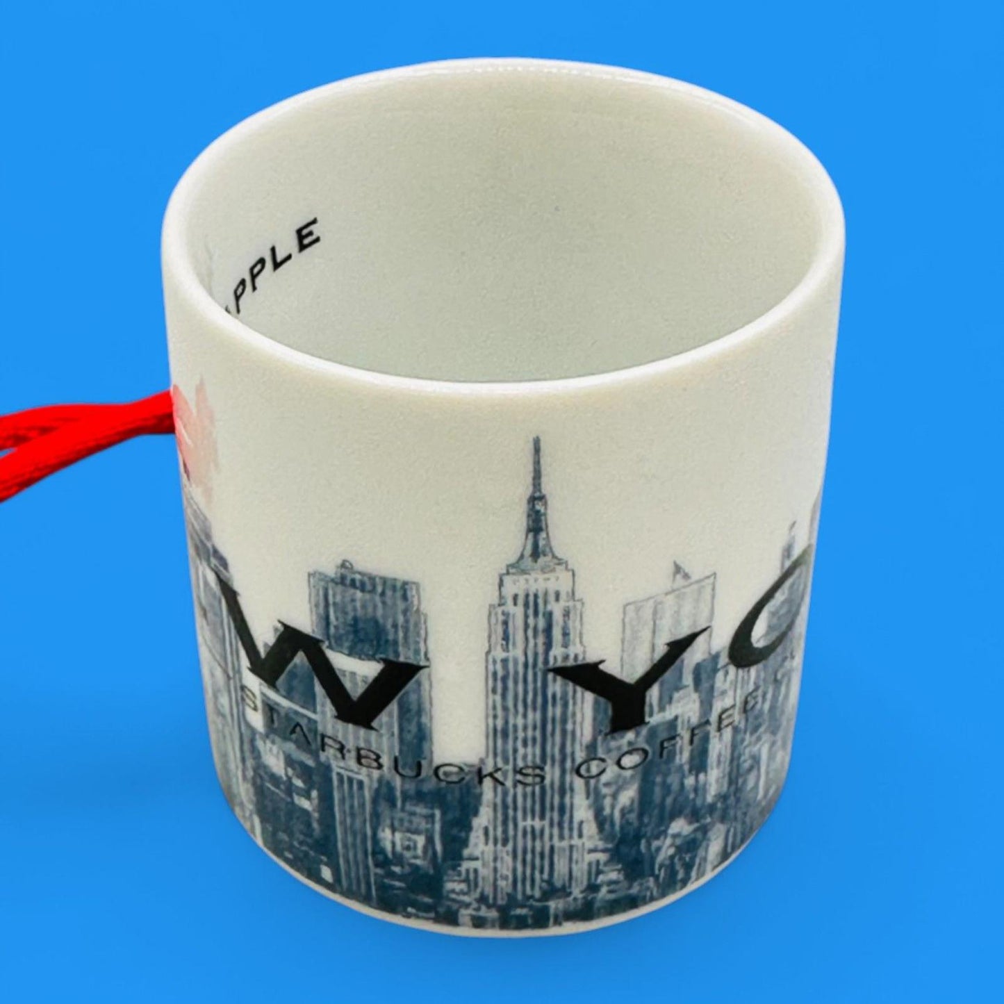 Starbucks Vintage 2002 Skyline Series New York Mini Coffee Mug Christmas Tree Ornament – Seasonal