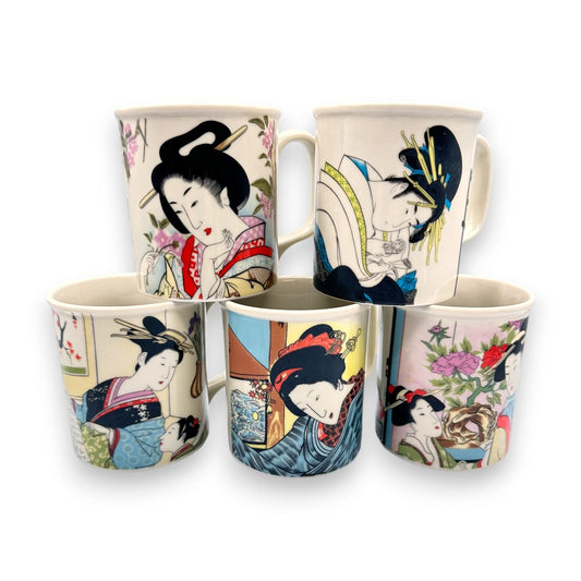 Vintage Japanese Geisha Mugs- 5 to Choose From
