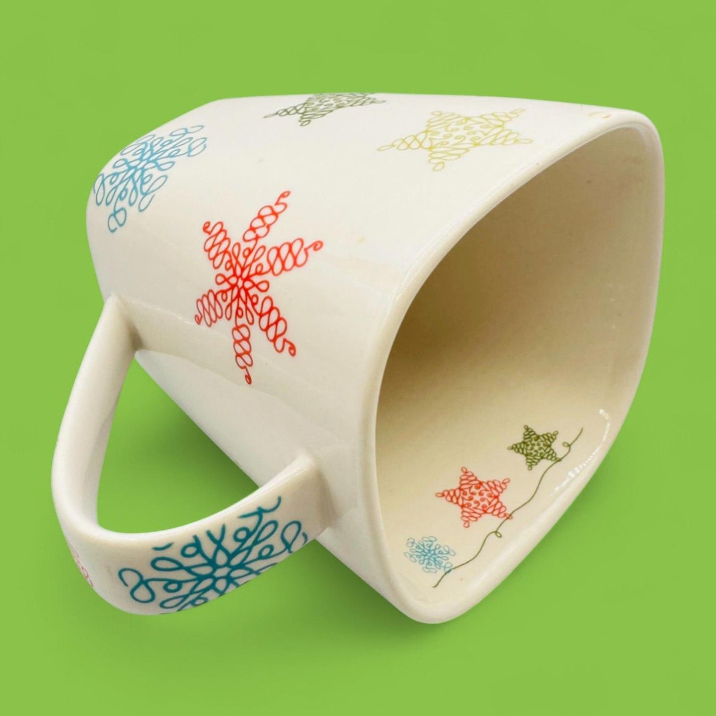 Vintage Starbucks 2005 Stars And Snowflakes Mug - Seasonal Christmas