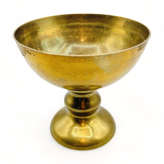 6" Brass Ritual Cup or Chalice - Ornate Vintage Vessel
