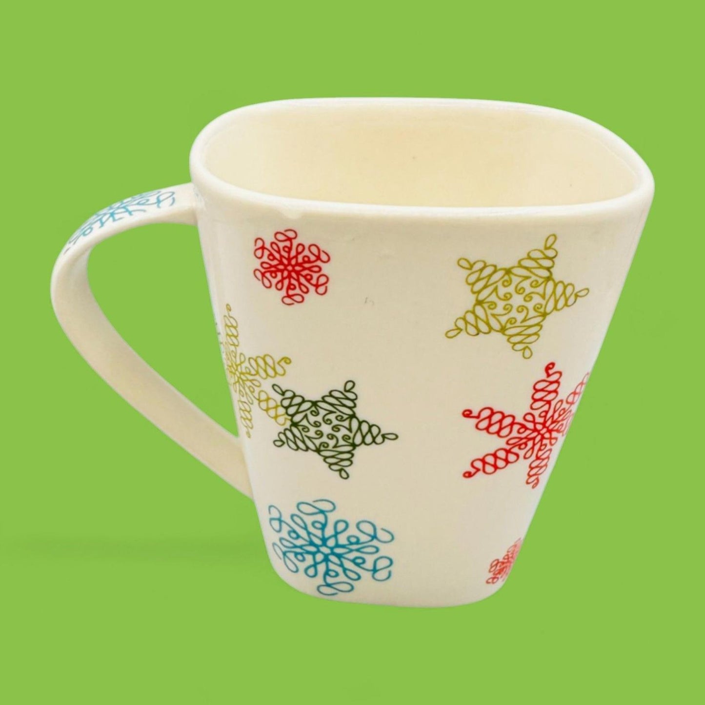 Vintage Starbucks 2005 Stars And Snowflakes Mug - Seasonal Christmas