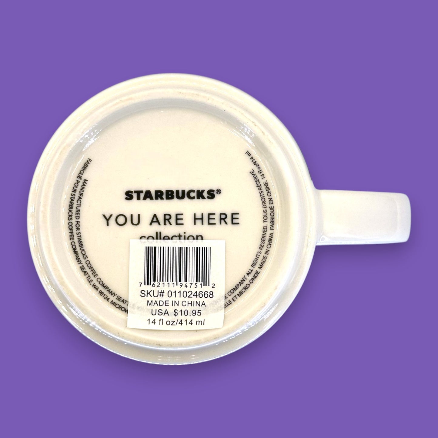 Starbucks Detroit “You Are Here Series” Replacement Mug – 14 fl oz / 414 mL