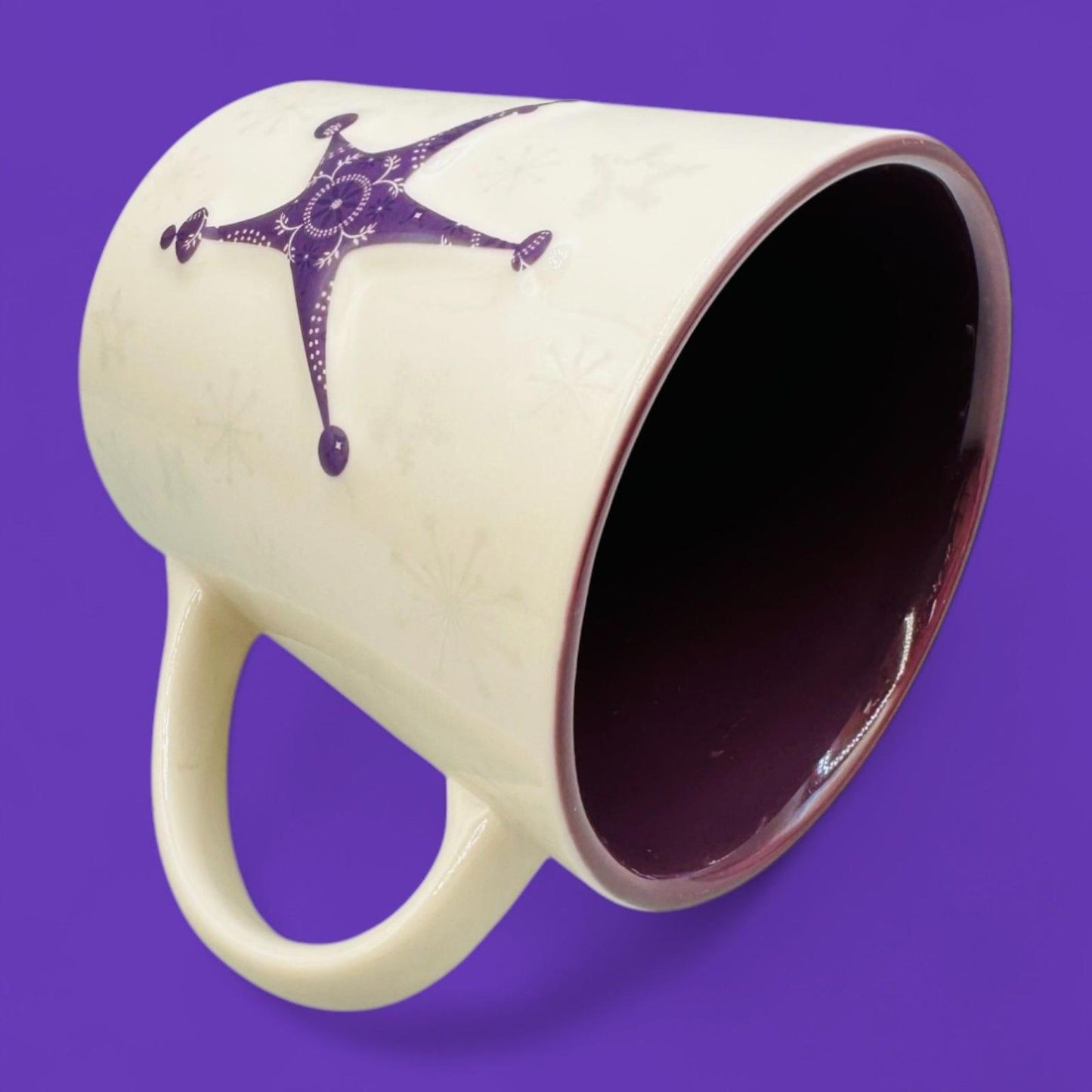 Starbucks Holiday 2006 Mug Purple Embossed Star – Christmas Seasonal – Replacement Mug