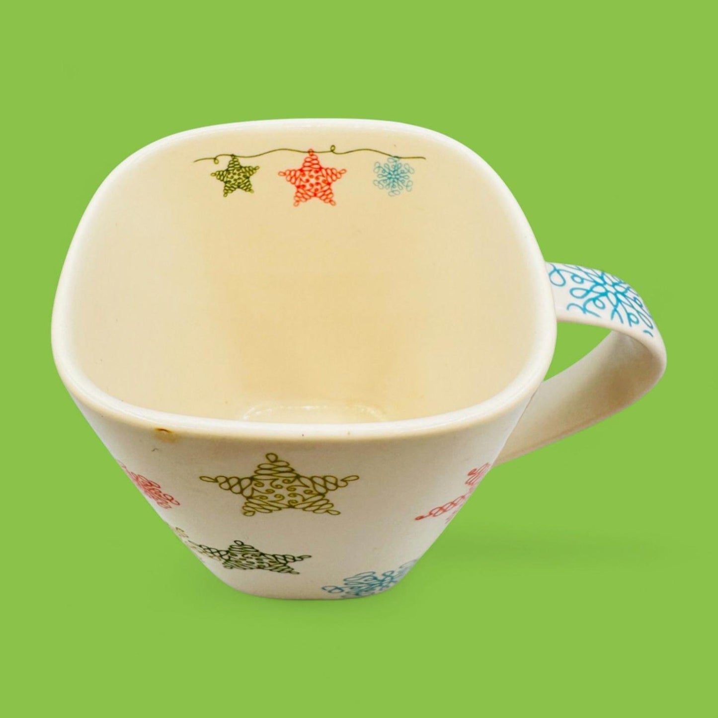 Vintage Starbucks 2005 Stars And Snowflakes Mug - Seasonal Christmas