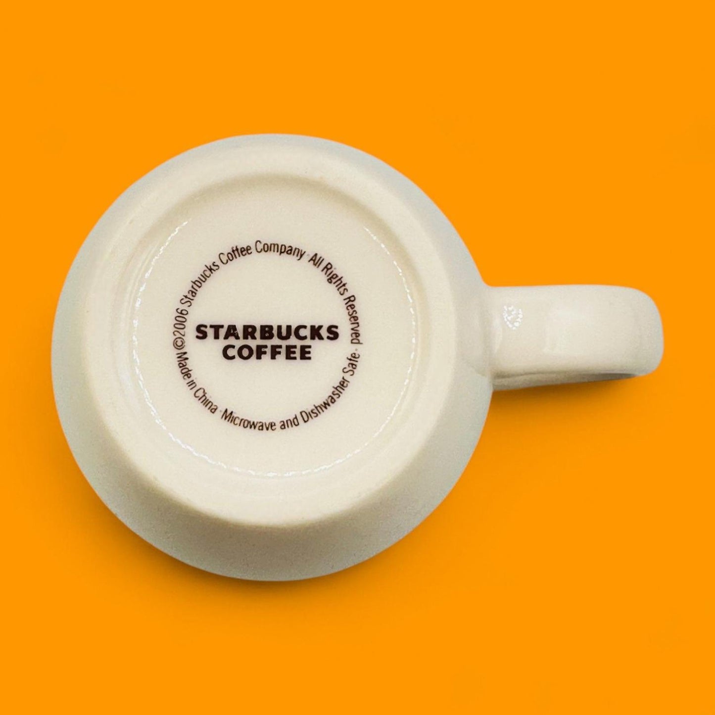 Starbucks Vintage 2006 Demitasse Cup / Mini Mug 3 oz – RARE Beige