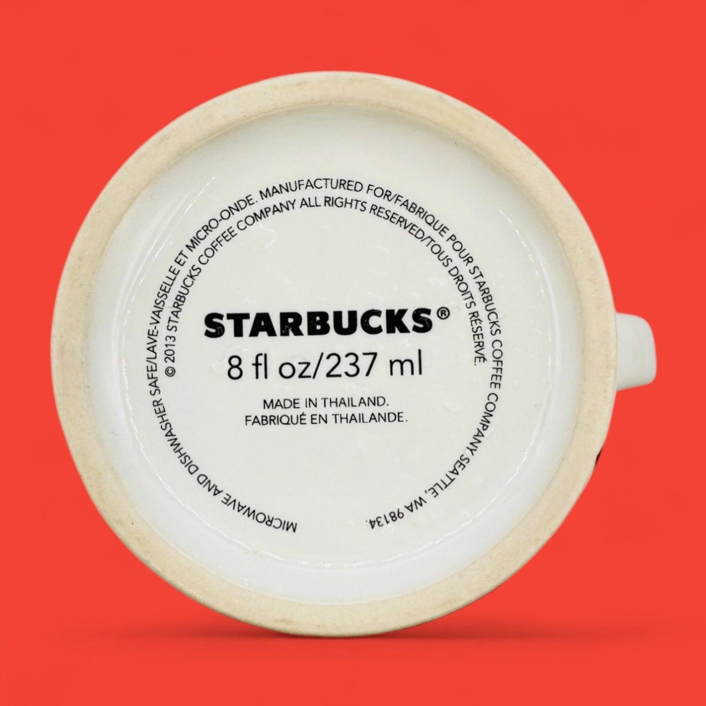 Starbucks 2013 Red & White Candy Cane Mug with Spoon – 8 oz – Seasonal Replacement Mug