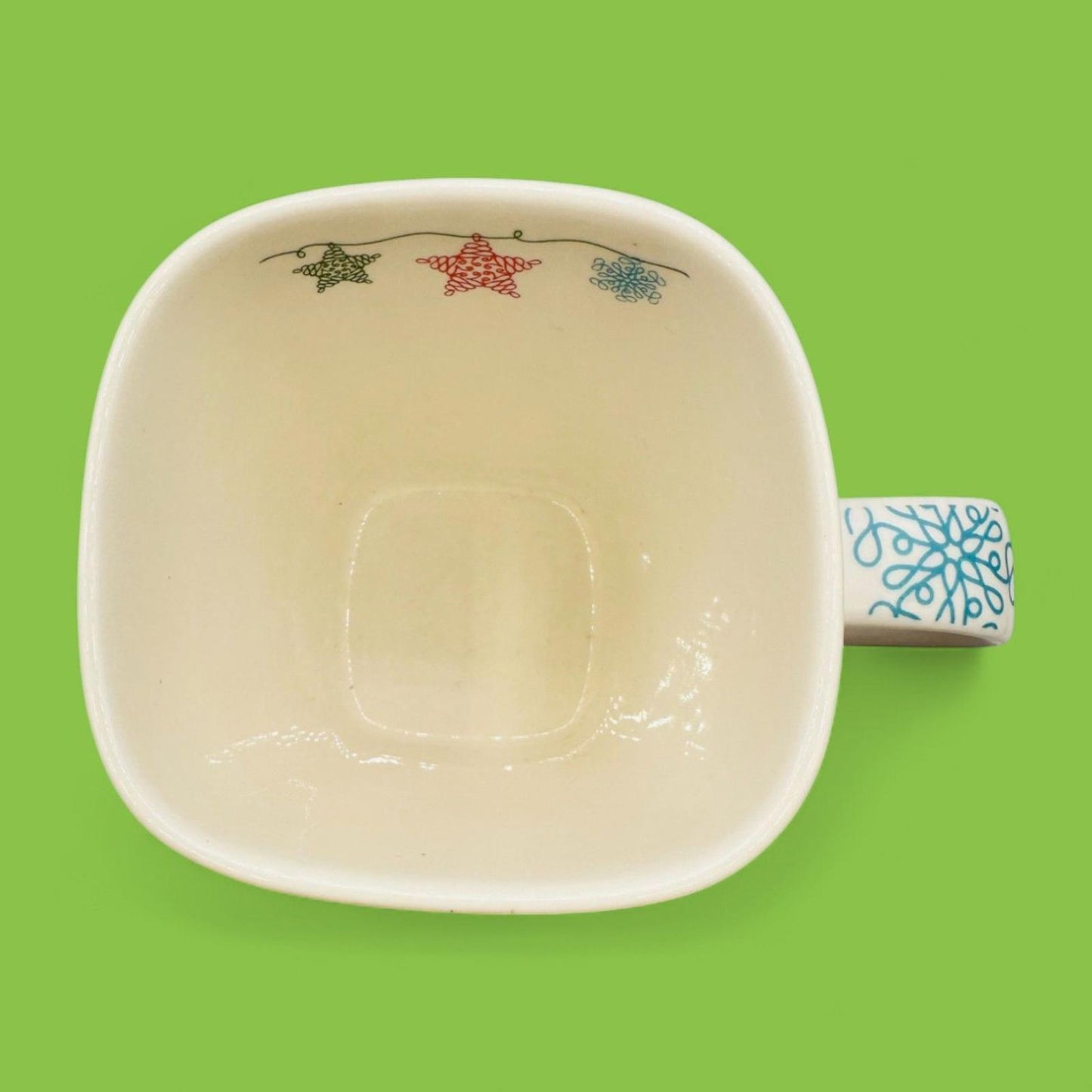 Vintage Starbucks 2005 Stars And Snowflakes Mug - Seasonal Christmas