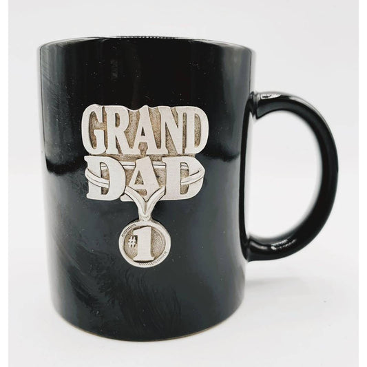 Number 1 Grand Dad MUG Pewter Badge  - Vintage