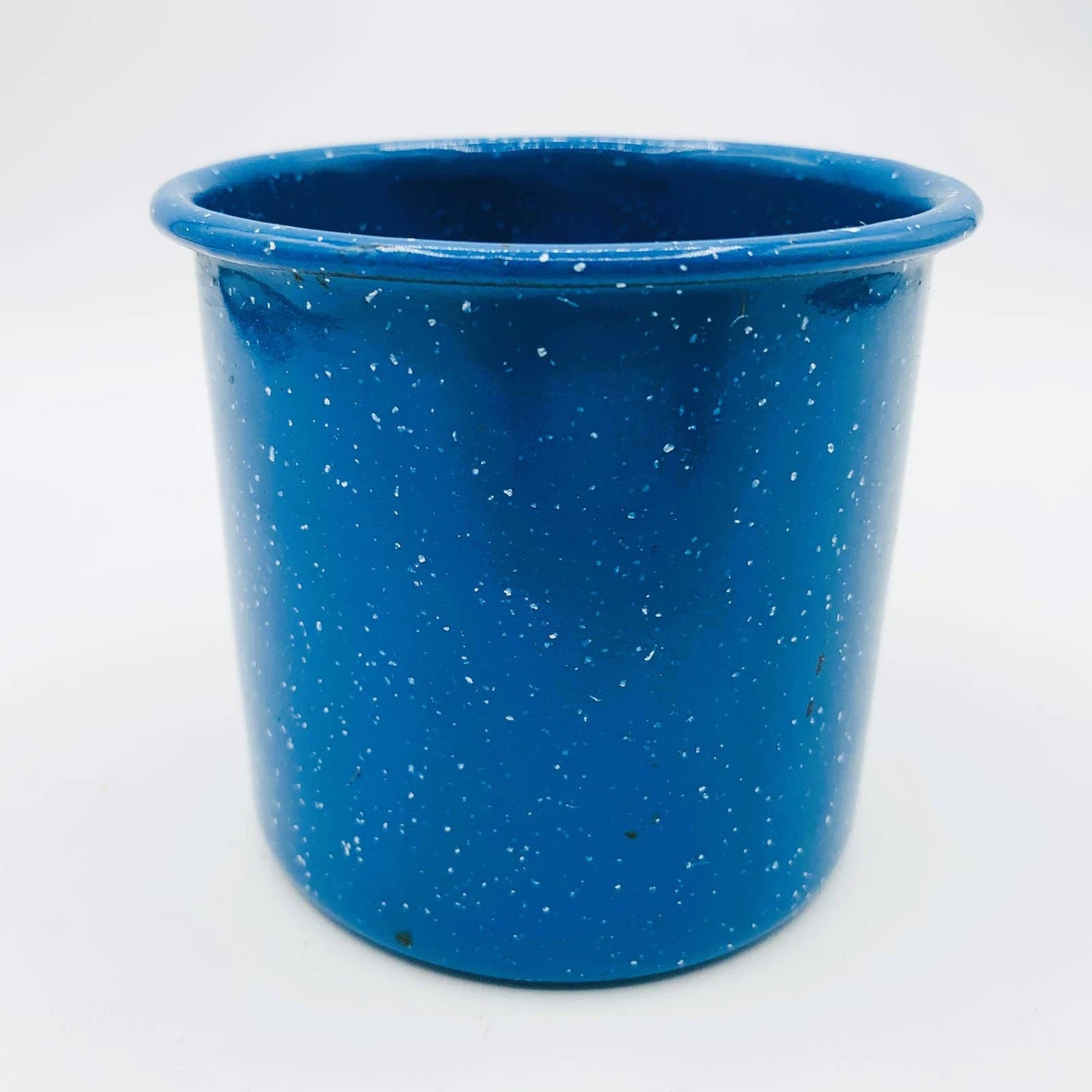 Distressed Blue Enamel Tin Mug - MUG: Vintage