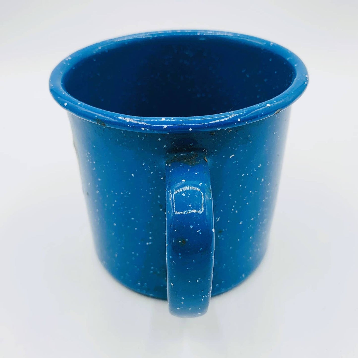 Distressed Blue Enamel Tin Mug - MUG: Vintage