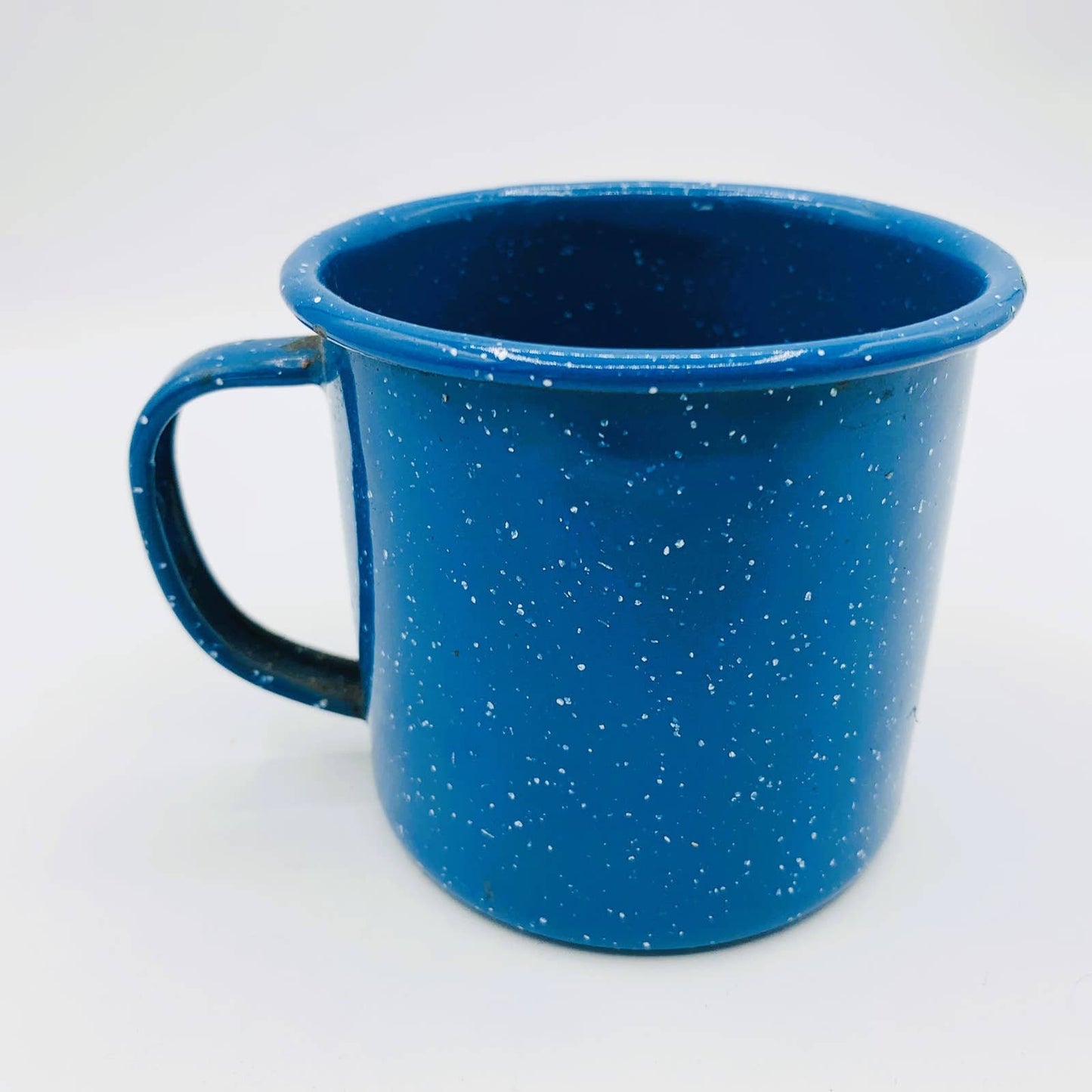Distressed Blue Enamel Tin Mug - MUG: Vintage