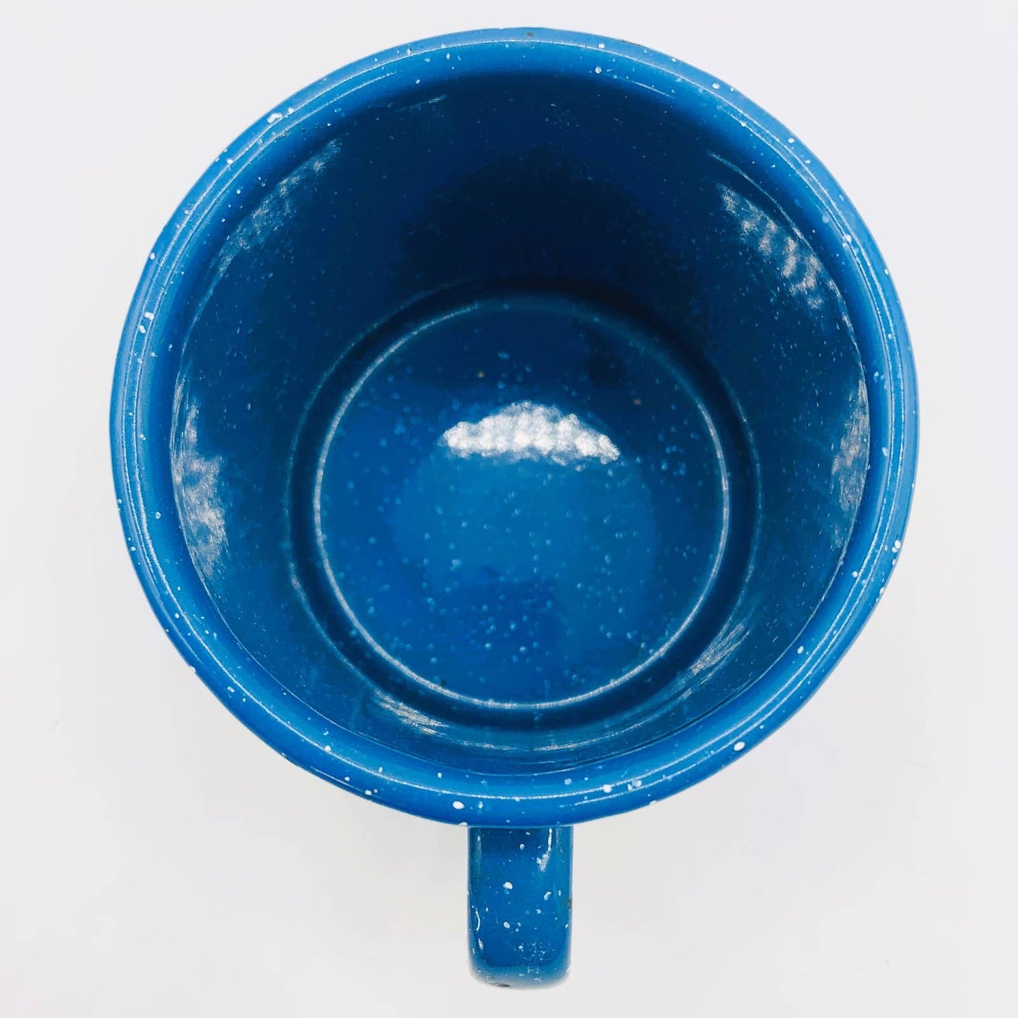 Distressed Blue Enamel Tin Mug - MUG: Vintage
