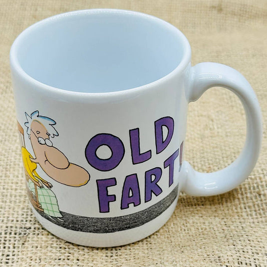 Vintage Old Fart Cartoon Mug - Getting Old - Aging - Retirement