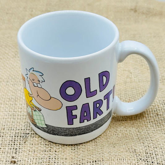 Vintage Old Fart Cartoon Mug - Getting Old - Aging - Retirement