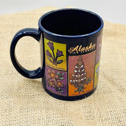 Alaska Wildflowers Mug - Gold Guilded