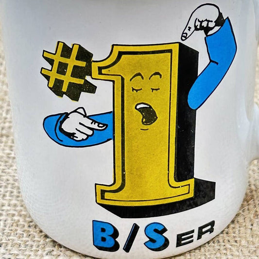 Vintage 1980's  #1 BS/R Mug - #1 Bullshitter Mug