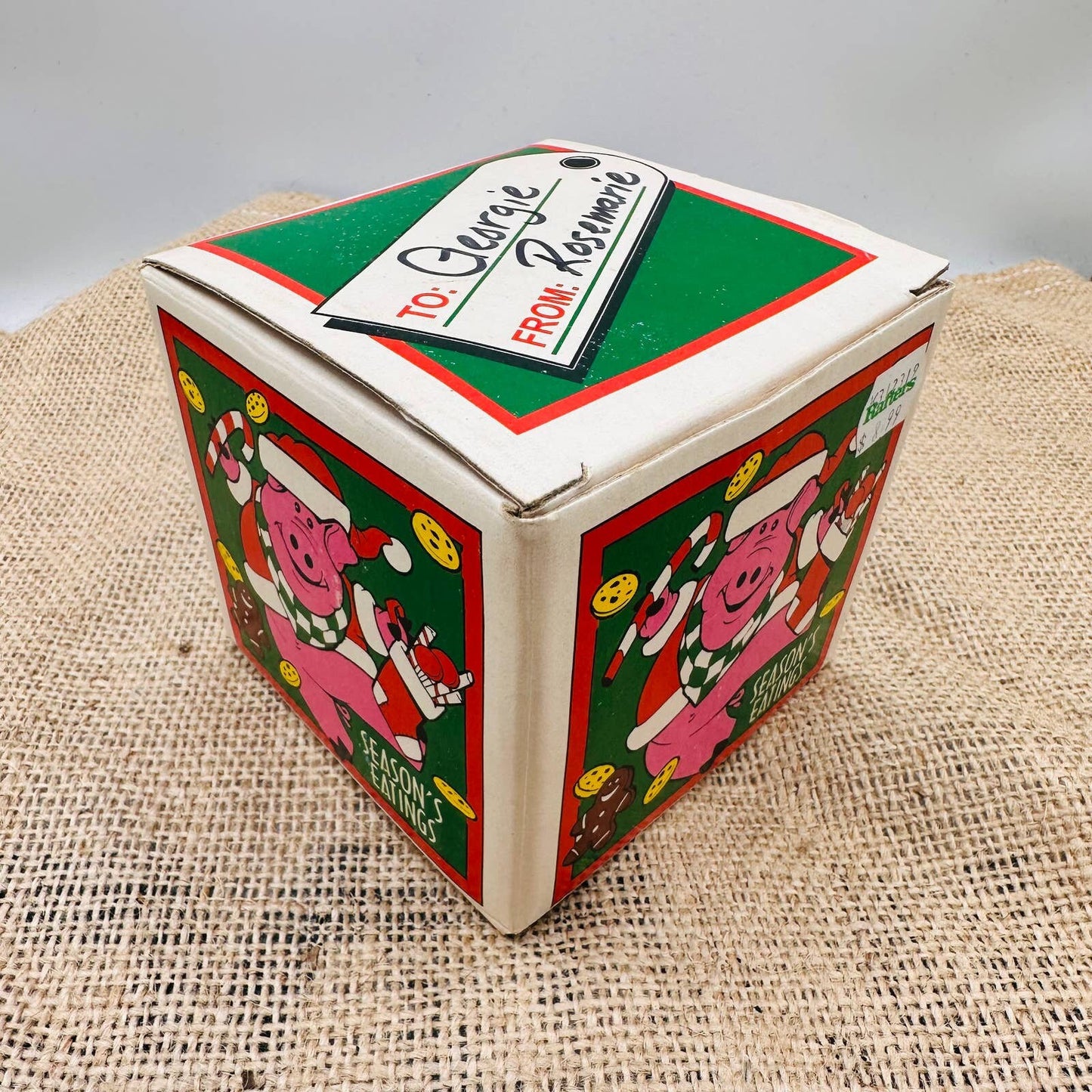 Merry Christmas Pig - Seasons Eatings - Prefect gift for Vegans / Vegitarians