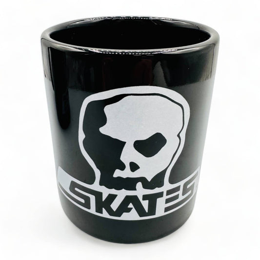 Skull Vintage Skates Mugs - Skateboard - Vintage Mug Black White