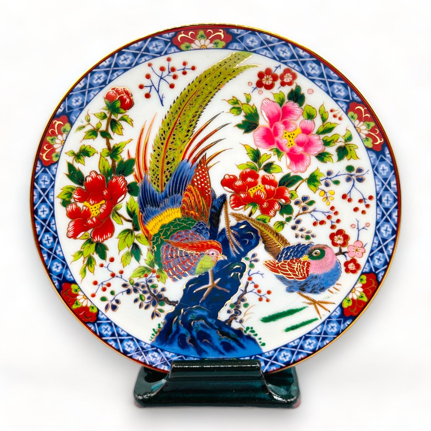 Vintage Japanese Tao Mei Imari Style Porcelain Gilt Plates - Japan